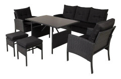 KNOCK Loungegrupp Svart