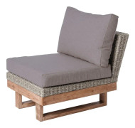 Trädgårdssoffa Patsy Modulär Grå Trä Rattan 66 x 89 x 64,5 cm
