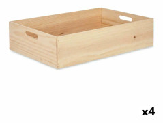 Dekorationslåda furuträ 40 x 14 x 60 cm (4 antal)