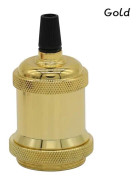 LAMPSTÄLL, Guld--Retro Vintage Lamphållare E27 Sockel Pendellampor Lamphållare Fitting Sockel Skruv Sockel Industriell dekor r