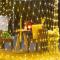 EU-kontakt 220V - 2m x 2m 144 LEDs - Blå - Led-slingor i Ice Net-form, för jul, älva