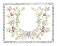 Vine medaljong broderi bordstablett kit