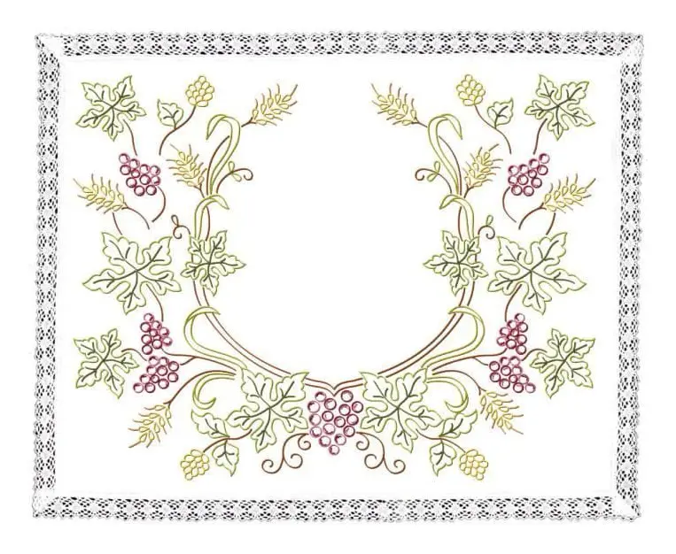 Vine medaljong broderi bordstablett kit