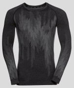 Odlo M Crew Neck L/S Kinship P, Black Melange, S, Underställströjor