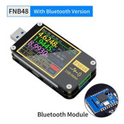 färg FNB48S Med Bluetooth trigger voltmeter, amperemeter, ström och voltmeter, QC4+ USB-testare