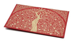 PAPERTREE GAIA Set med 5 A5 presentkuvert Röda {färg}