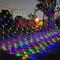220V EU-kontakt - 1,5x1,5m 96leds - VIT - LED julgardinljusgirland, 8 lägen, nätnät