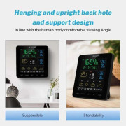WIFI Smart väderstation, väckarklocka, temperatur, luftfuktighet, trådlösa sensorer inomhus och utomhus.BAZARLAND30
