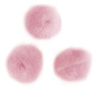 Pompoms, rosa, 15 mm, 60 st