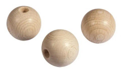 Träkulor - Rayher - Ø 30 mm - Halvgenomskurna - 4 delar - Beige