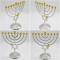 Heta påskerbjudanden! Traditionell klassisk Hanukkah Menorah 9-ljus Metallhantverk Lämplig för nyårsafton Heminredning