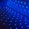 EU-kontakt 220V - 2m x 2m 144 LEDs - Blå - Led-slingor i Ice Net-form, för jul, älva