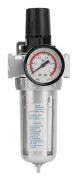 Lufttrycksregulator, BSP 1/2 " Luftkompressor Vattenavskiljare Fuktfälla Filter Regulator Med Montering (FMY)