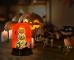 Halloween Dekoration Pumpa Lampskärm, Orange Retro Nattlampa Batteridriven, Heminredning Spökfestival Dekorativ Natt