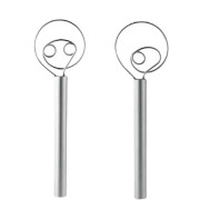 Degvisp, 2-pack 304 Rostfritt Stål Degvisp, Handmixer för Bröddeg, Kakstillverkning för Bakning, Pizzdeg