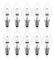 [GKS] 42W E14 C35 Dimbar Halogenlampa AC 220-240V Varmvit 2700K E14 Transparent Halogenlampa (10st)
