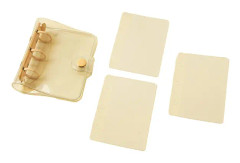 2-pack Mini Transparent 3-ring Binderomslag med Knapp