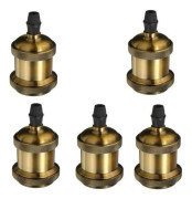 YA*5-pack Edison Socket Vintage E27 Lamp Adapter Retro Vintage Ljuskrona Sladdlös Koppar Keramik Insida 110-240V