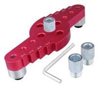 Borrguide 2-i-1 Borrlokaliserare för snickeri Rätt hål 6/8/10mm Borrguide i aluminiumlegering Verktyg