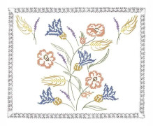 Blommor broderi bordstablett kit