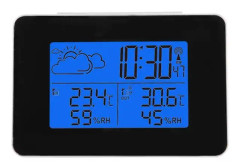 GOTOTOP Klocka Trådlös Väderstation LCD Digital Väckarklocka Inomhus utomhussensor
