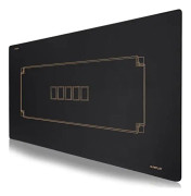 180x90cm Texas Hold'em Poker Layout, Vattenavvisande, Ljudreducerande och Premium Bärväska (Svart och Champagne Guld)