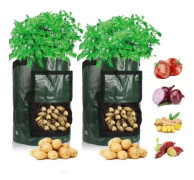 CH03850-Grönsaksodlingspåse. i PE. med förstärkta handtag. för potatis. Morötter. Jordnötter. Taro