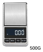 Köksvåg, elektronisk fickvåg Mini digitalvåg, för guldsmycken i sterling silver, vikt - typ 500g #A