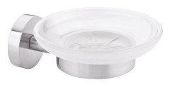 tesa MOON 40310-00000-00 Tvålskål Silver, Vit (satinerad)