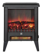 Rootz elektrisk öppen spis - LED-kamin - Värmespis - Realistisk låga - Justerbar temperatur - Överhettningsskydd - 36cm x 21cm x 47cm