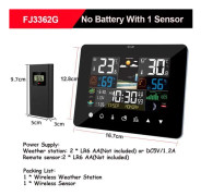 FJ3362G - Trådlös väderstation inomhus termometer hygrometer med färgpekskärmssensor