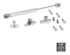 Set med 10 kolvar för Emuca lyftdörrsmöbler, kraft 11 kg och slaglängd 80 mm