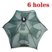 Fisknätsförstärkning 4-8 hål Fiske Automatisk nät Räkbur Nylon hopfällbar fisk Fotgängare kastnät[1240]