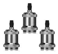 Guo Set med 3 Edison Socket E27 Spiral DIY Lamp Adapter Aluminium Vintage Retro Silver för ljuskrona Pendellampa
