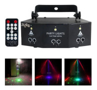 1st 9 Eyes Optiskt gitter RGB Laserbelysning 3 LED PAR lampstråle DMX DJ Party Effekt Projektor Scenljus
