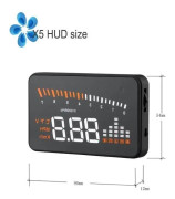 X5 Car Head Up Display HUD Head Up Display OBD2 OBDII hastighet, bränslenivå My18010 Mo32985