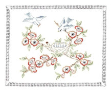 Fåglar broderi bordstablett kit