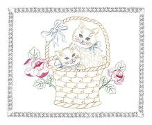 Cats broderi bordstablett kit