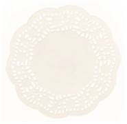 Kräm rund tandad bordstablett ø11cm 40 st - Rayher Beige