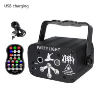 Strängljus, Mini LED RGB Disco Light, Röd Blå Grön Laser Stage Projektor, USB uppladdningsbar lampa - B-02[D59136]