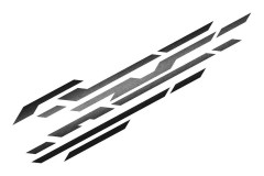 Klistermärke för bilar Foliatec FO33980 Svart (2 antal)