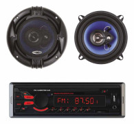 Radio Pack MP3-spelare för bil PNI Clementine 8440 4x45W USB SD AUX med set 2 koaxialhögtalare för bil PNI HiFi500