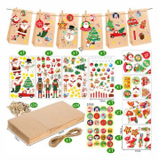 Adventskalender att fylla 2024, 24 adventskalenderpåsar, DIY julkalender hantverkssats, julklappspåsar #1