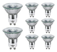 GU10 halogenlampa 50W dimbar, 220V GU10 halogenlampa 2 stift, 2800K varmvit ljus, 700 lumen