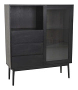 NFG - EKEBERG Skåp svartlackad ask 120×40 H140