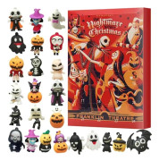 Halloween Jul Läskig Dockadventkalender Barn - 24 st Halloween Nedräkningskalender 2024