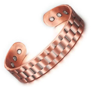 Koppararmband för män 99,9 % ren koppar magnetiskt armband med 6 kraftfulla magneter
