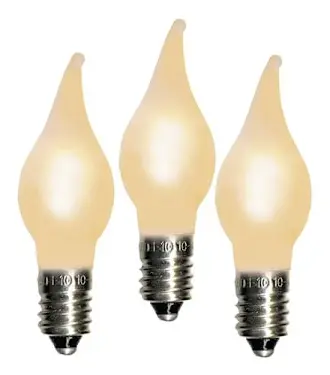 3 st Jul- Advent- Ljusstake-Lampor. LED E10 3V 0.06W FROST(XH(