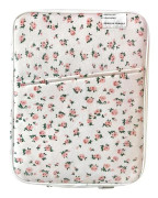 11/13 Tums Floral Laptop Väska Stötskyddande Tabletväska Laptopväska Mjuk Skyddande Väska för Laptop Rosa-13.3 Tums
