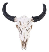 Longhorn-koskalle-skalle väggdekoration 3D-skulptur för hem, bar och restaurang Parent